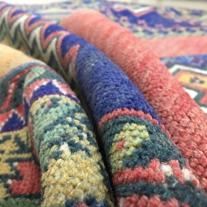 Dywan boho, Dywan vintage boho, Dywan eklektyczny boho, Kolorowy dywan boho, Dywan plemienny boho, 3,6 x 10,7 stopy, RK 7160 zdjęcie 9