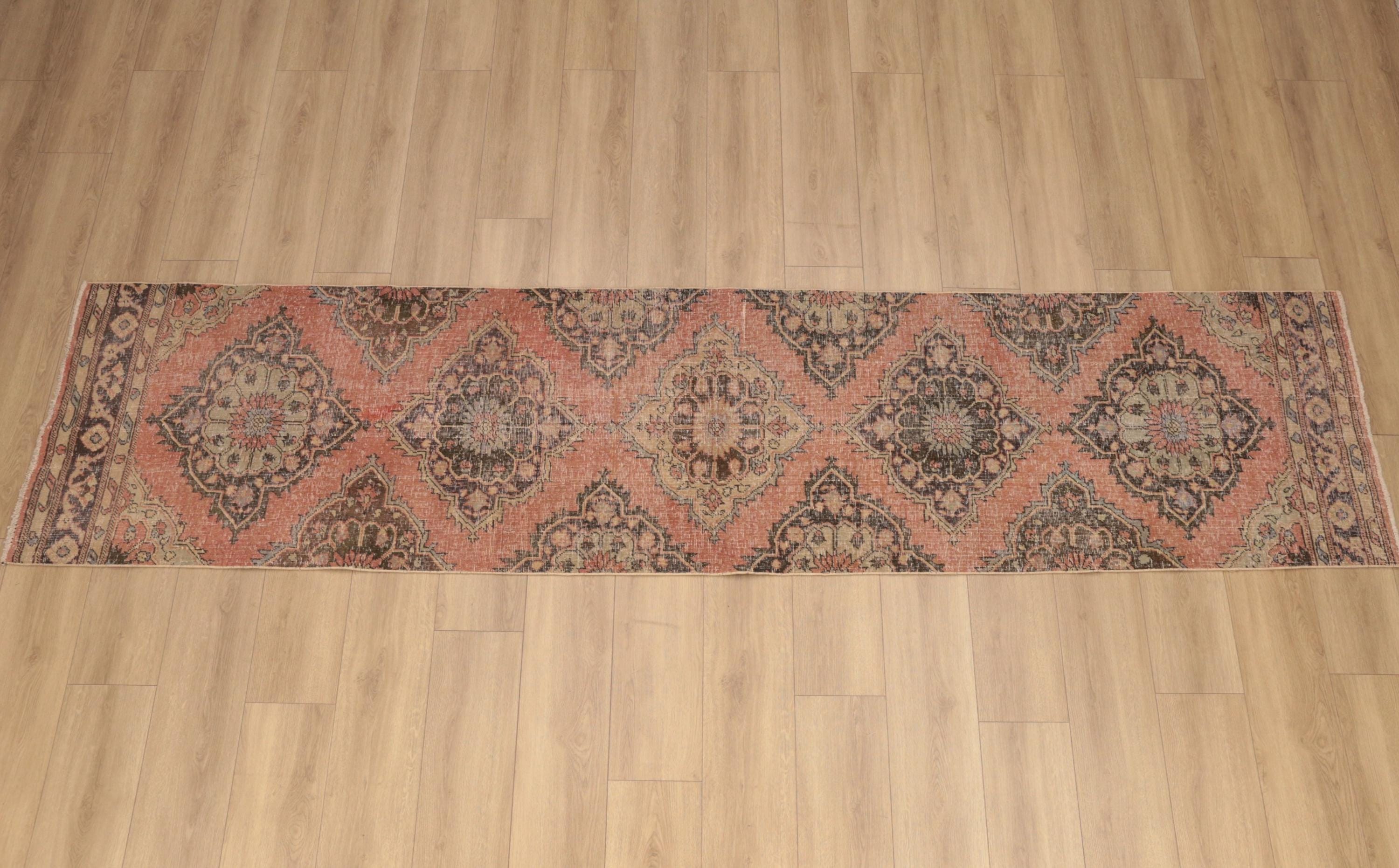 持続可能なウールラグ、オリエンタルトルコラグ、オレンジラグ