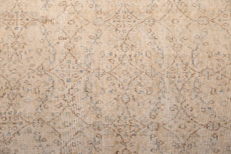 Handmade Turkish Rug, Floral Rug, Vintage Oushak Rug, Wool Rug, Low