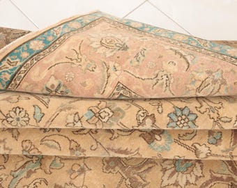 Handmade oushak rug, Rugs for living room, Oriental rug, Antique rug, Soft color rug, Oversize rug, Vintage turkish rug, 9.9x12.7 ft RK12164