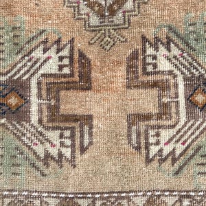 Multicolor rug, Bath mat aesthetic, Simple mat, Rug for kitchen, Turkish wool rug, Old rug, Bed beside rug, Vintage rug, 1.6x3.3 ft, RK13973 image 7