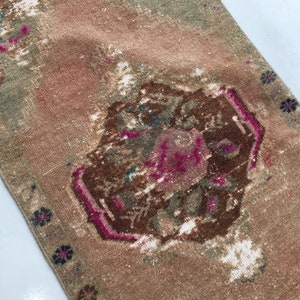 Sage Green Rug, Turkish Motif Rug, Vintage Rug, Stale Rug, Pet Friendly Rug, Durable Rug, Handwoven Rug , 1.7 x 3.7 Ft Boho Rug, RK 13340