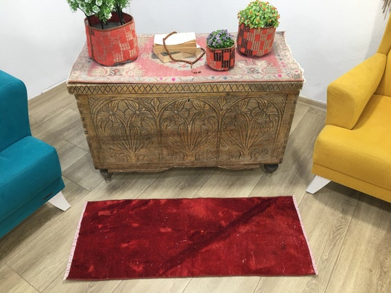 1970年代 トルコヴィンテージラグ くすみオレンジ×アイボリー×ブルー 1970年代 トルコヴィンテージラグ くすみオレンジ×アイボリー×ブルー