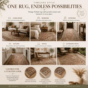 The image is a collage of nine different images showcasing various types of rugs and their uses in different rooms of a home. The rugs feature a variety of textures, colors, and patterns, and are arranged in a grid format. The collage highlights the versatility and timeless style of the rugs, which can be used to create a warm and inviting atmosphere in any space.