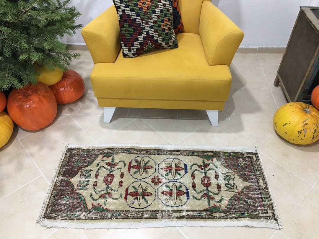 レア柄　gradation small rug ヴィンテージトルコラグ 楽天市場】オーバーダイド ヴィンテージラグ ターコイズブルー