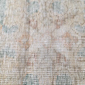 Coral Oushak Rug | 4.4x7.3 ft Living Room | Distressed Vintage Anatolian Wool image 6
