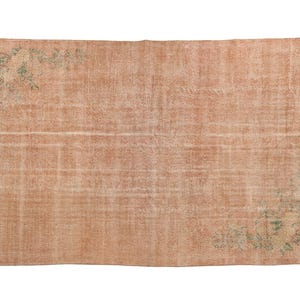 pink rug for bedroom, bohemian area rug, bohemian outdoor rug, vintage area rug, turkish antique rug, boho decor rug, 6.6 x 10.3 ft, RK 4922 image 3