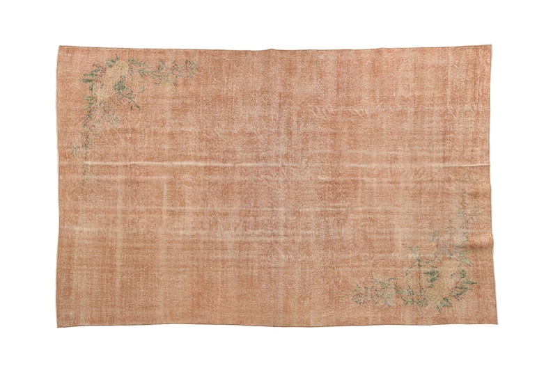 pink rug for bedroom, bohemian area rug, bohemian outdoor rug, vintage area rug, turkish antique rug, boho decor rug, 6.6 x 10.3 ft, RK 4922 image 3