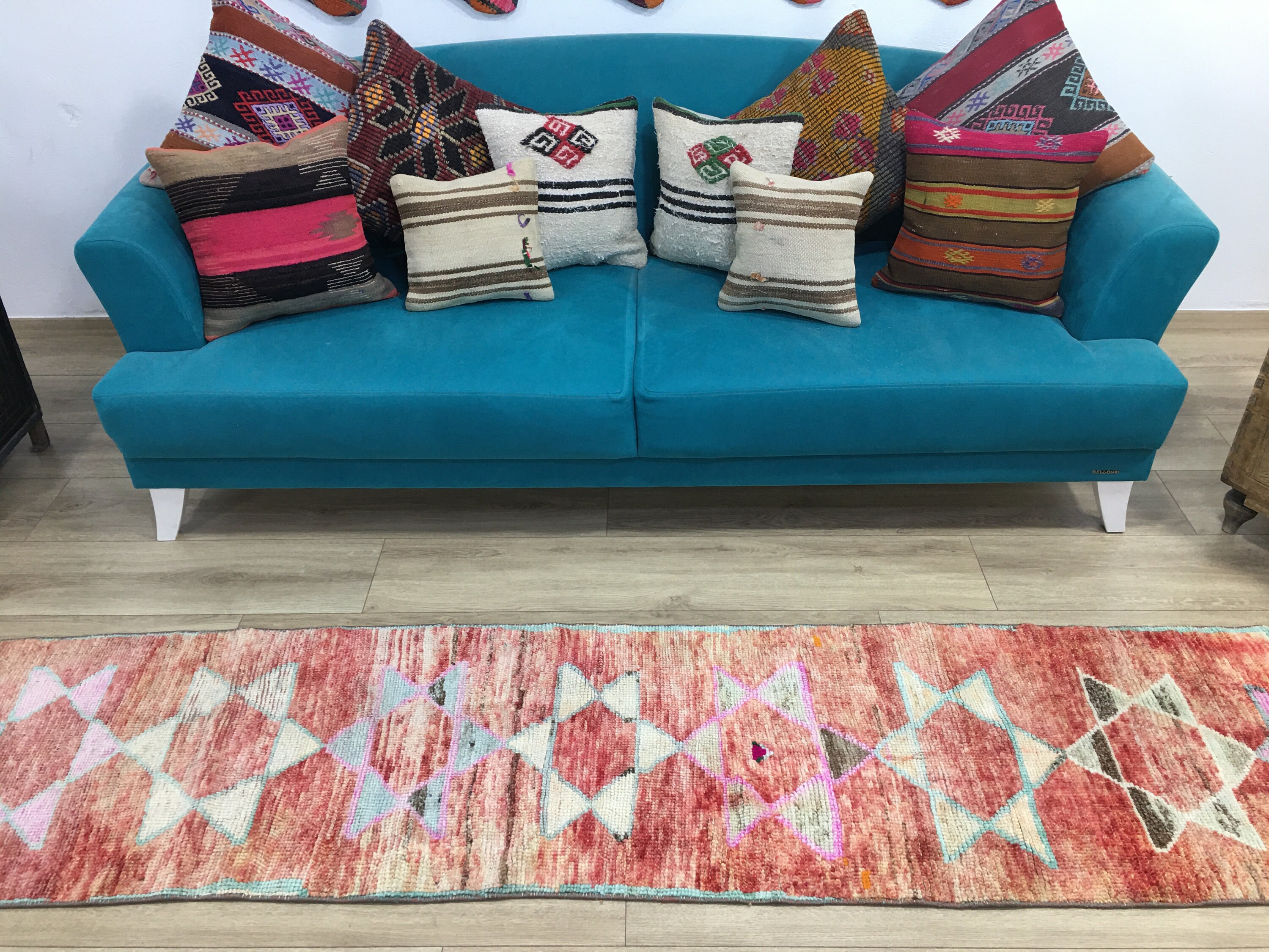 Red Runner Rug, Turkish Rug, Vintage Rug, Hallway Rug, Stair Rug