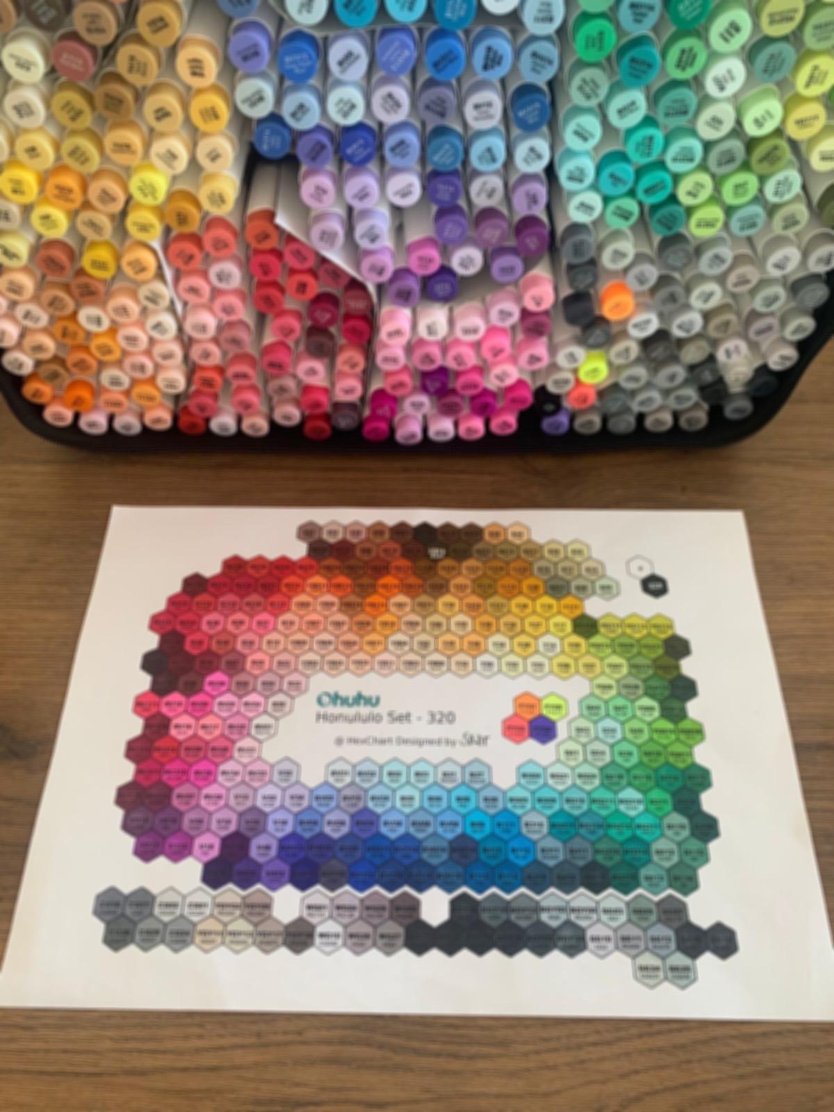 320 Color Code Ohuhu 320 Colors Hex Chart by Saor (old and New Codes) - Etsy