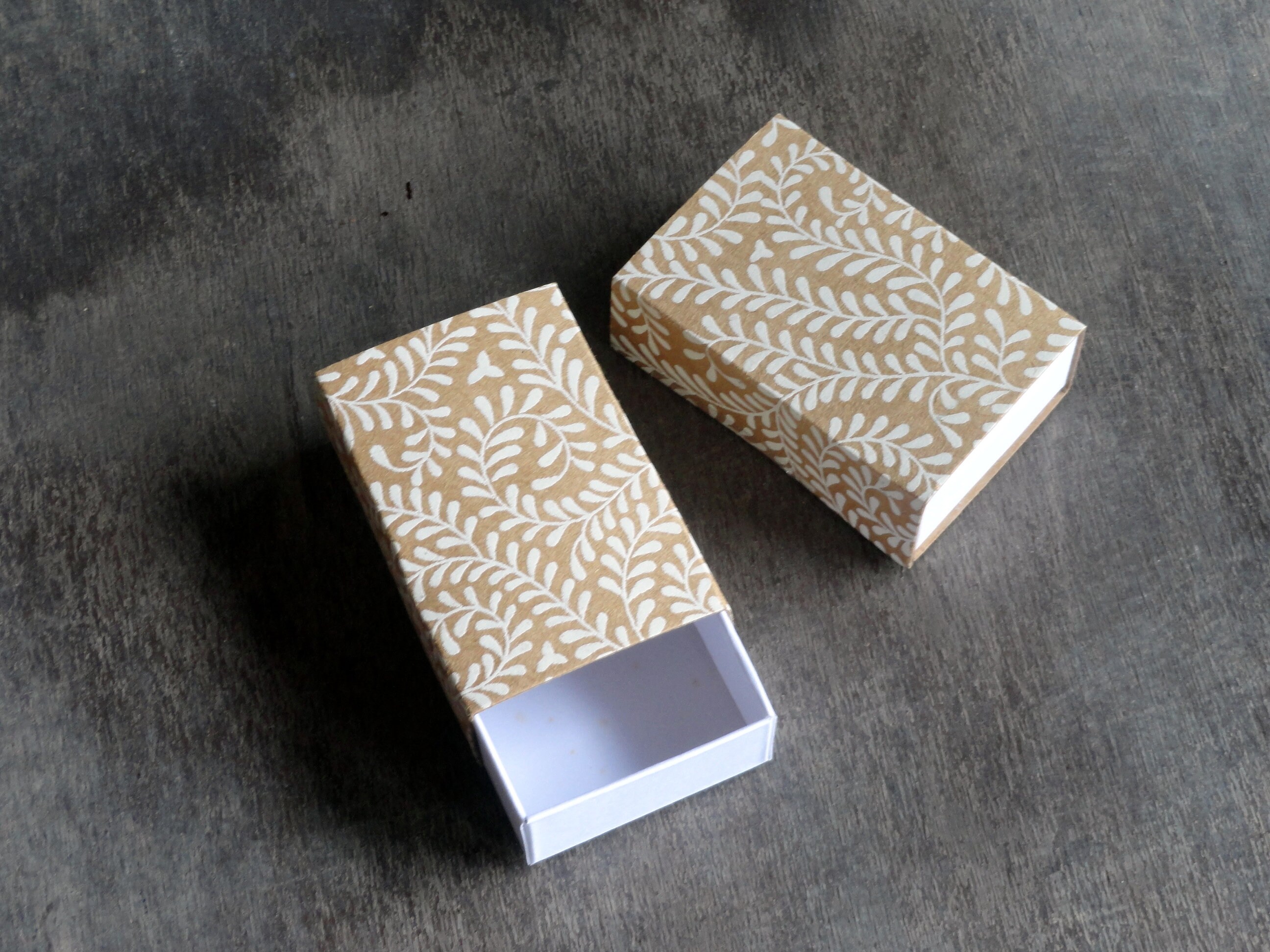 20 kraft boxes slide boxes 3 x2 x1 inch dye cut packaging Etsy