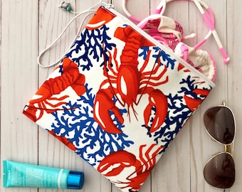 Water resistant bikini wet bag / cosmetic bag