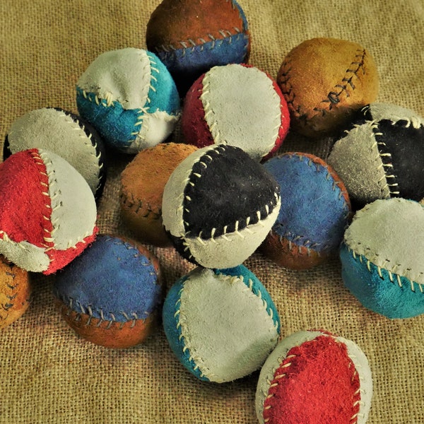 Handmade Leather Toy/Juggling Balls 18th Century Reproduction