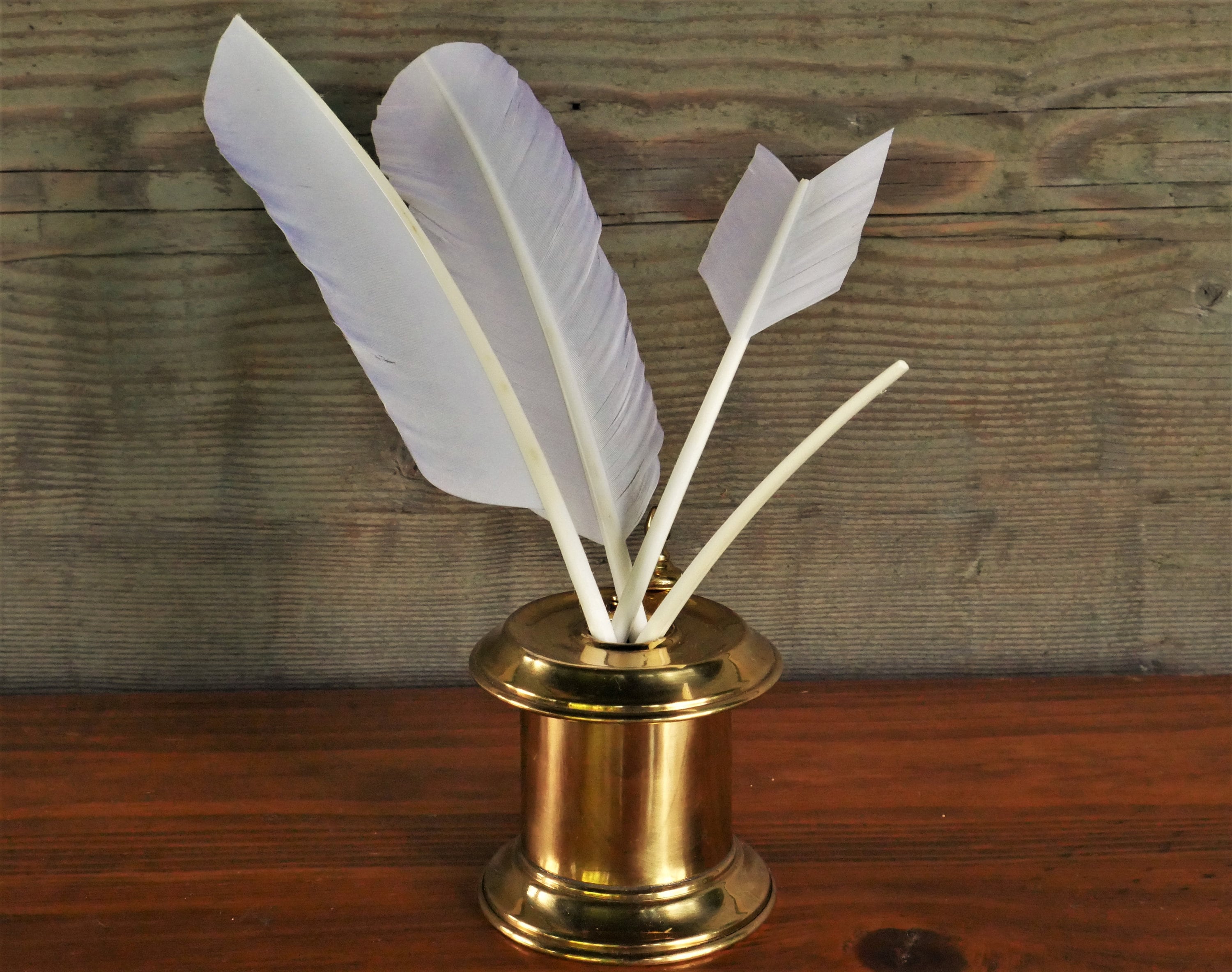 Parchment Paper And Brown Feather Quill Stock Photo - Download