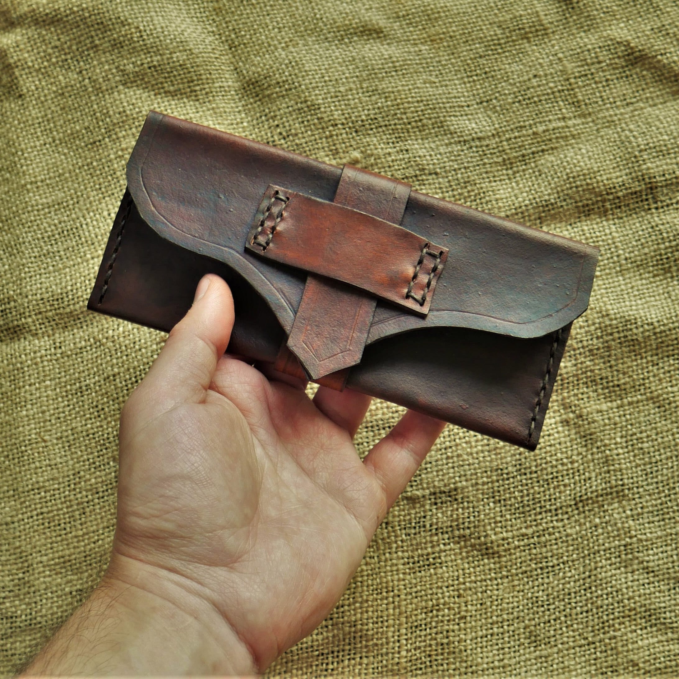 Handmade Leather Money Wallet 18th Century Reproduction - Etsy