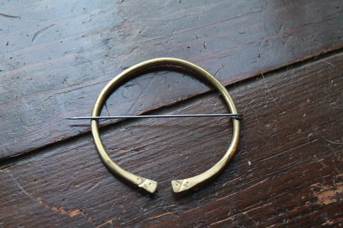 Celtic Brass Blanket/Cloak Pin 18th Century Reproduction Etsy