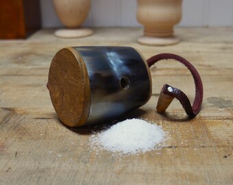 Salt Horn Made from Genuine Cow Horn 18th century Reproduction