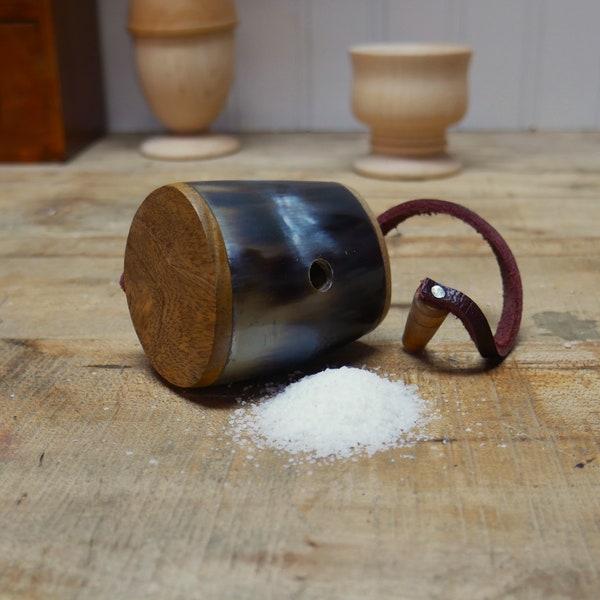 Salt Horn Made from Genuine Cow Horn 18th century Reproduction