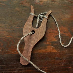 Handmade Walnut Wood Lucet Cord Making Loom With Handle 18th Century Reproduction