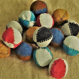 Handmade Leather Toy/Juggling Balls 18th Century Reproduction