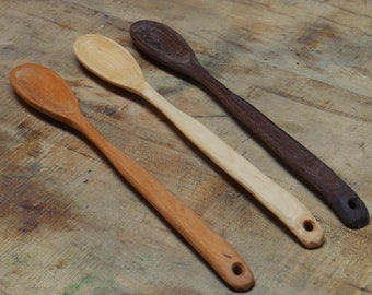 Hand-carved Wooden Cooking Spoon 18th Century Reproduction