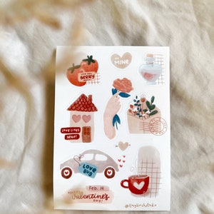 Valentine’s Day | illustrated stickers | deco stickers