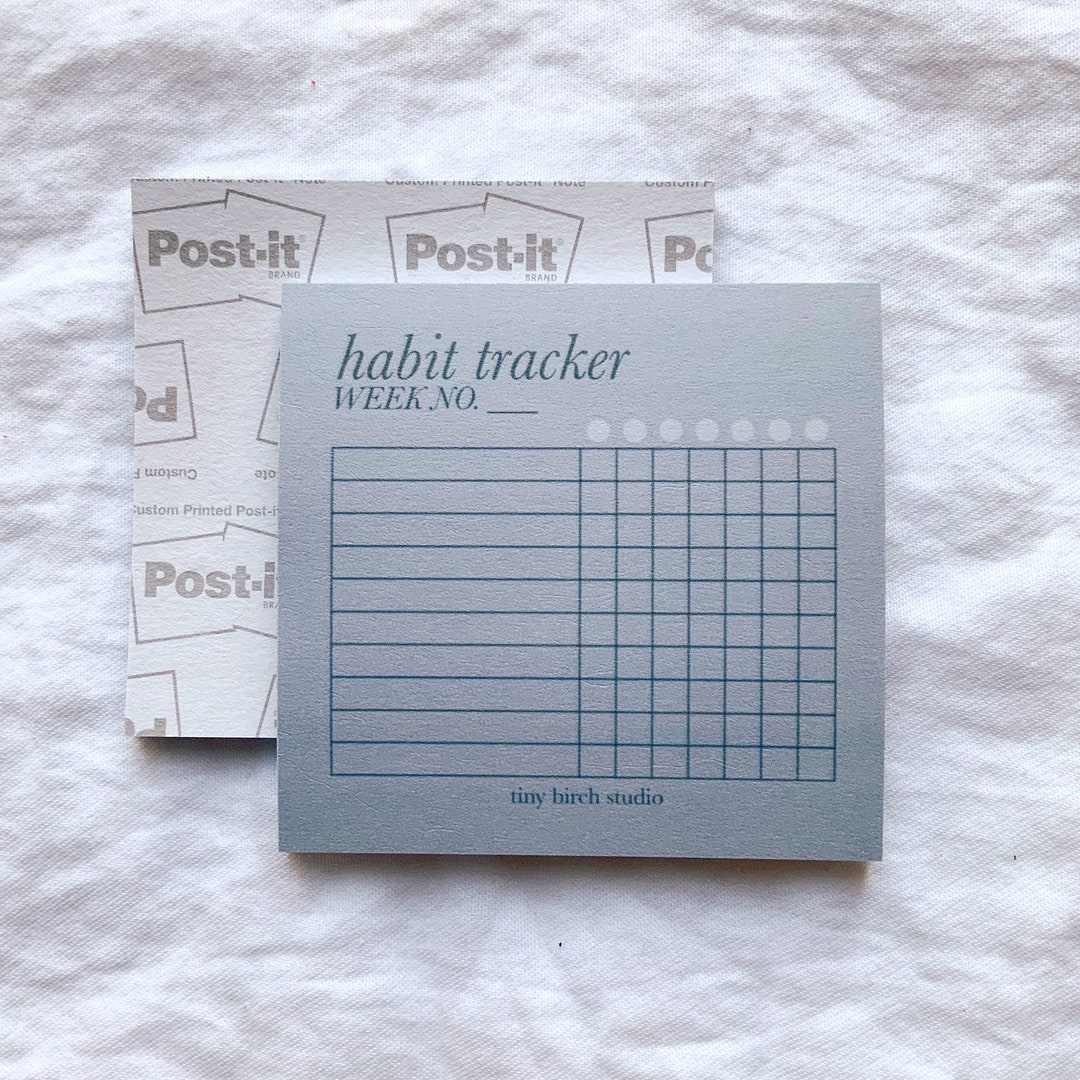 Habit Tracker Functional Sticky Notes 3x3 In. - Etsy