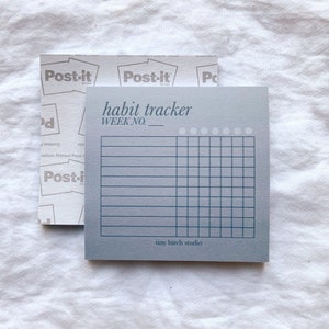 Habit Tracker | functional sticky notes | 3x3 in.