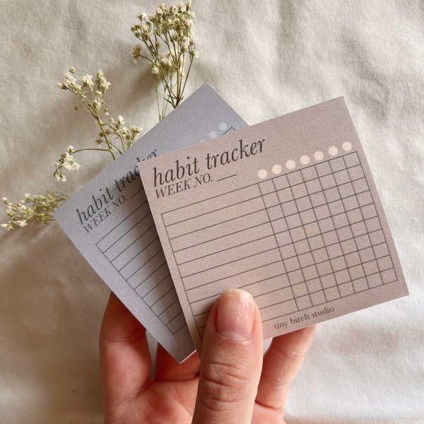 Habit Tracker | functional sticky notes | 3x3 in.