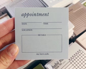 Appointment | functional sticky notes | 3x3 in.