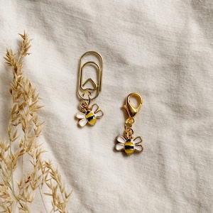 Mini planner charm | Bee | paper clip or clasp | planner accessories