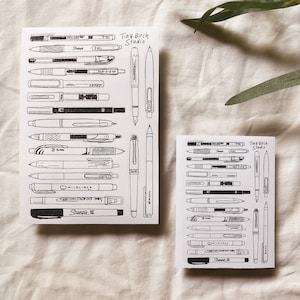 Stylos illustrés | autocollants pour agenda et journal