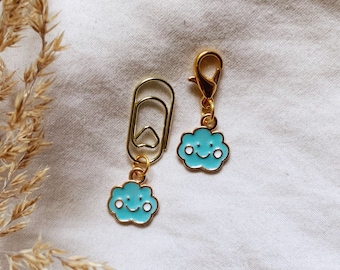 Mini planner charm | Cloud | paper clip or clasp | planner accessories
