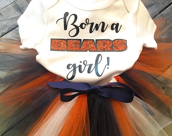 Chicago Bears tutu outfit, Bears onesie, Chicago tutu, Bears tutu, Bears outfit, Bears tutu outfit, baby girl outfit,  gift idea