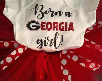 Georgia onesie, UGA onesie, Georgia tutu, UGA tutu, UGA outfit, Bulldogs outfit, Georgia tutu outfit, baby girl outfit, Georgia infant