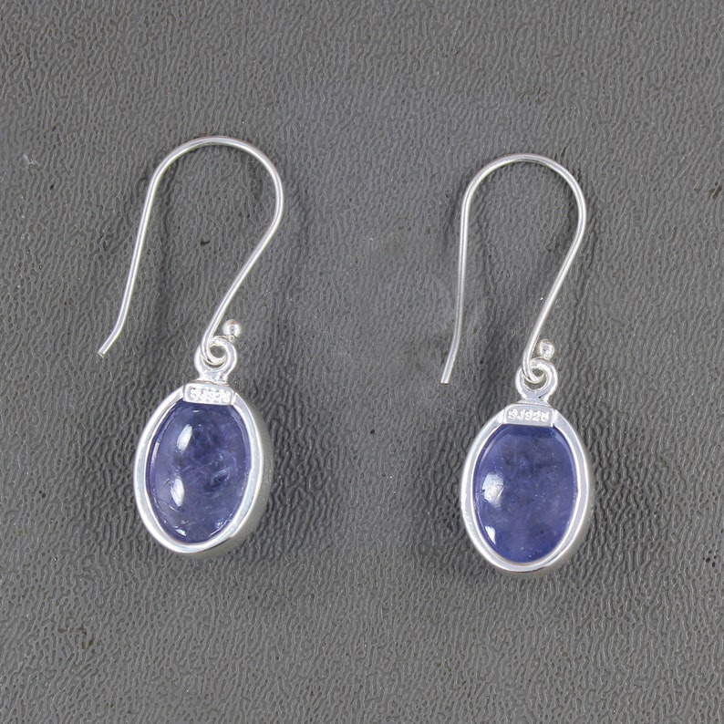 Tanzanite Dangle Earrings Tanzanite Earrings Sterling Silver Tanzanite Earrings December Birthstone Tanzanite
