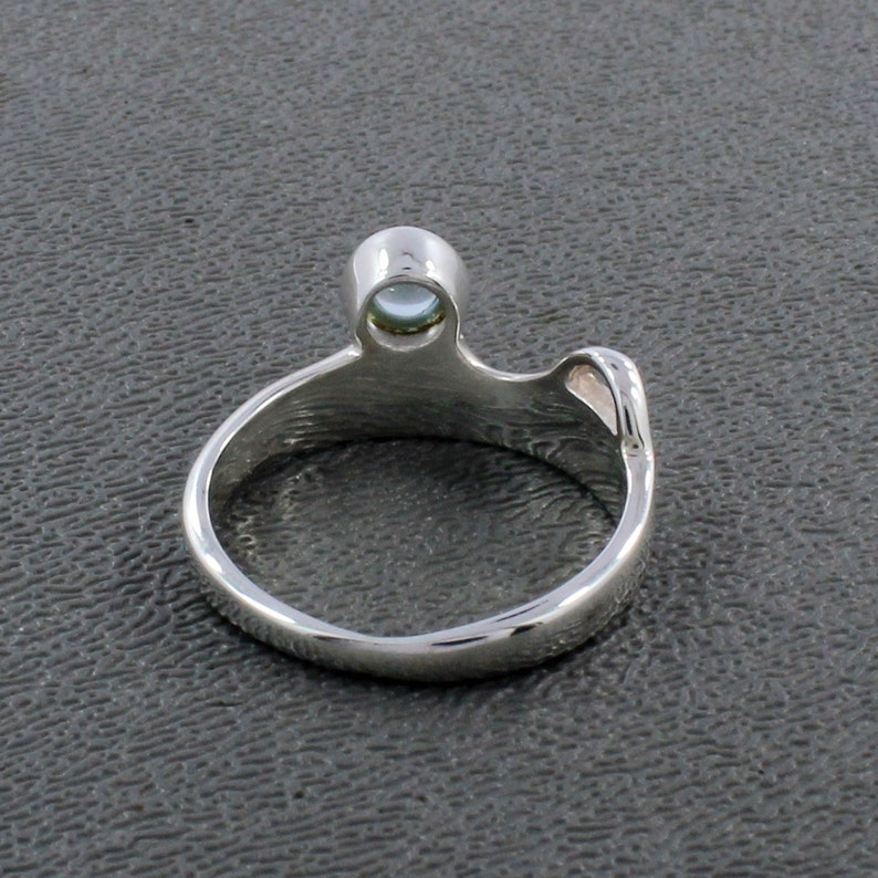 Topaz Sterling Silver Ring Size 8 Blue Topaz Ring