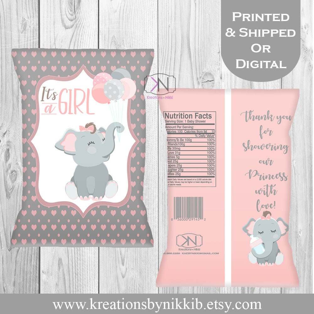 Elephants Baby Sleepover Children's Personalized Party Thank You Cards Elephants Baby Sleepover Children's Personalized Party Thank You Cards