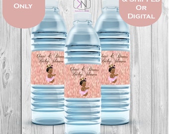 Princess Baby Shower Water Bottle Labels - Water Bottle - Princess Baby Shower - Baby Shower