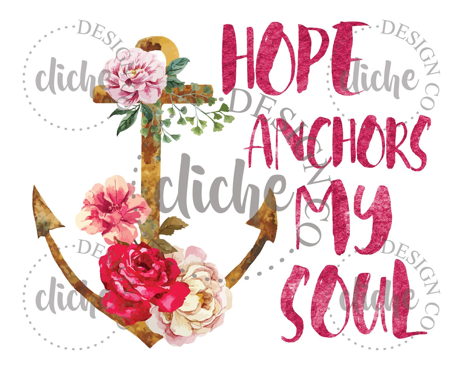 Hope Anchors My Soul Sublimation PNG DIGITAL DESIGN Instant | Etsy