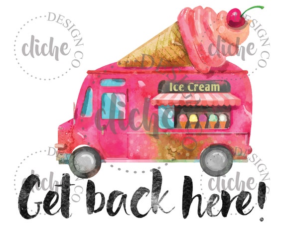 Ice Cream Truck Sublimation Png Digital Design Instant Download Sublimation Designs