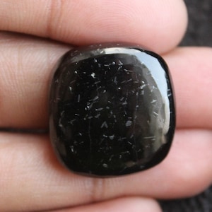 Black Tourmaline - Octagon Shape Cabochon, Black Tourmaline Cabochon For Jewelry Making,,22X21X7mm