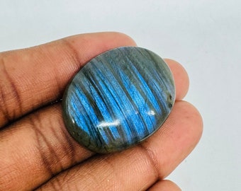 Natural Blue Labradorite Oval Shape Cabochon, Labradorite Cabochon For Gemstone Jewelry Making,, 35X26X7 mm