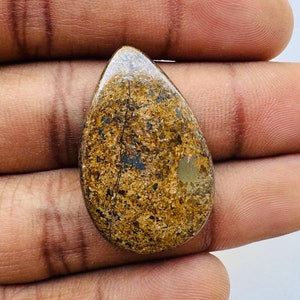 Natural Bronzite Pear Shape Cabochon, Bronzite Cabochon For Jewelry Making,, 31X20X4 MM