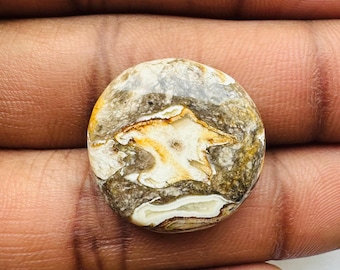 Natural Maligano Jasper Round Shape Cabochon, Maligano Jasper Cabochon For Jewelry Making,, 21X20X5 MM