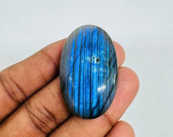 Natural Blue Labradorite Oval Shape Cabochon, Labradorite Cabochon For Gemstone Jewelry Making,, 42X25X8 mm