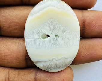 Natural Solar Quartz Oval Shape Cabochon, Solar Quartz Cabochon For Jewelry Making, 38X29X5 MM
