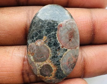 Oval Peanut Obsidian Cabochon - Jewelry Making (32X21X5 mm)