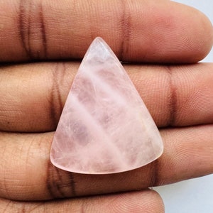 Natural Rose Quartz Fancy Shape Cabochon, Rose Quartz Cabochon For Jewelry Making,, 31X26X5 MM