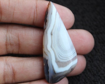 Montana Agate - Fancy Shape Cabochon, Montana Agate Cabochon For Jewelry Making,,46X19X5mm ( Free Drilling Available )